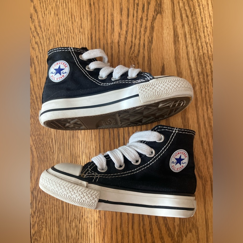 Converse Kids Black & White High-Top Sneakers